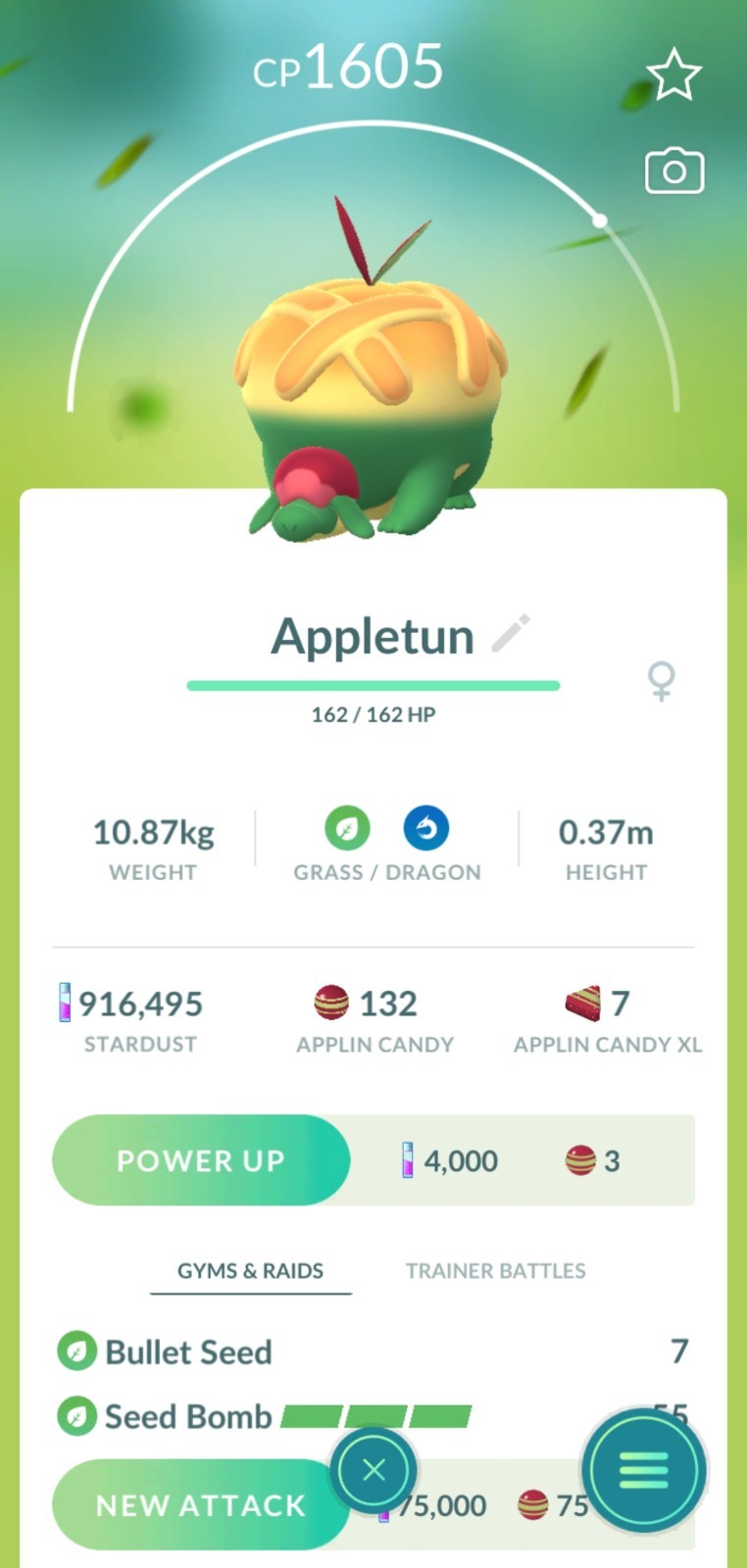 Pokémon Appletun (Applin Evolution)  Go TD