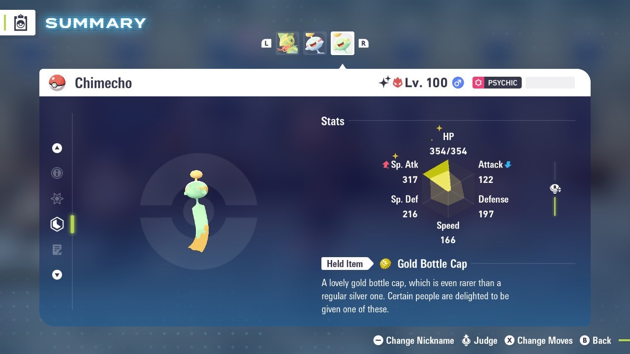 Pokémon Legends: Z-A Shiny Chimecho 6iv ✨Max EV✨ ALPHA