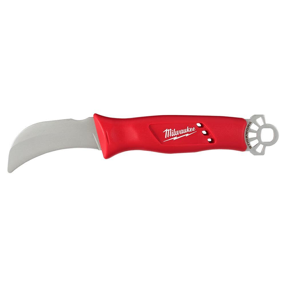 Milwaukee Lineman's Hawkbill Knife With Stickwork 3-In-1 Ring