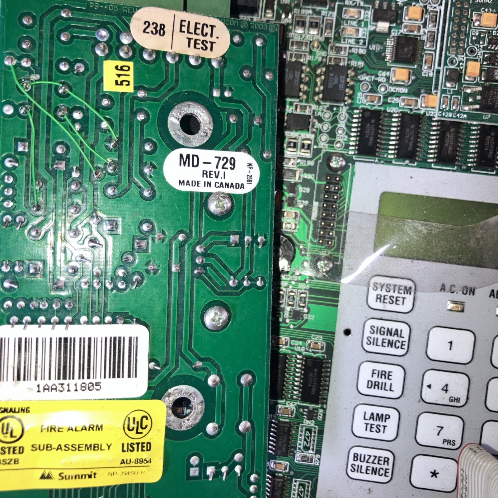 Mircom FA-300 Fire Alarm Sub Assembly
