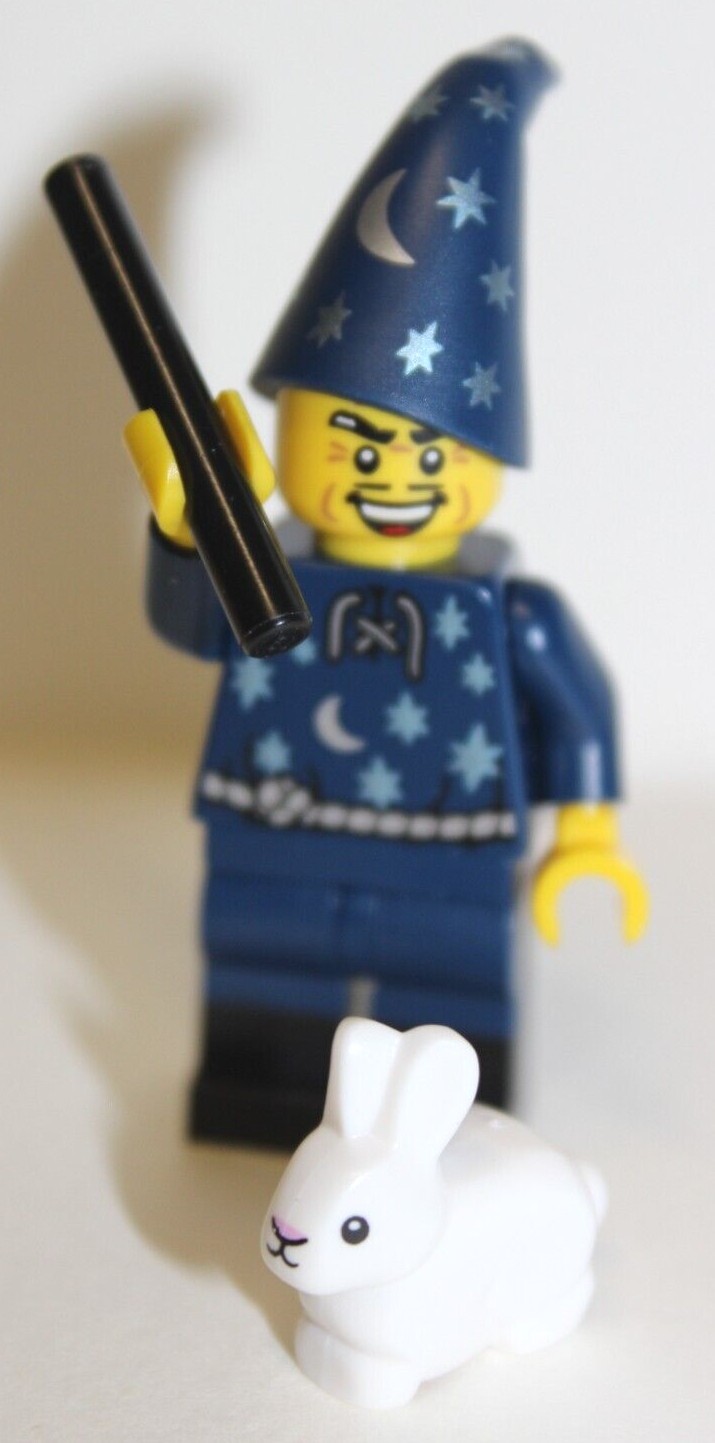 LEGO ® figure wizard with rabbit minifig animal rabbit