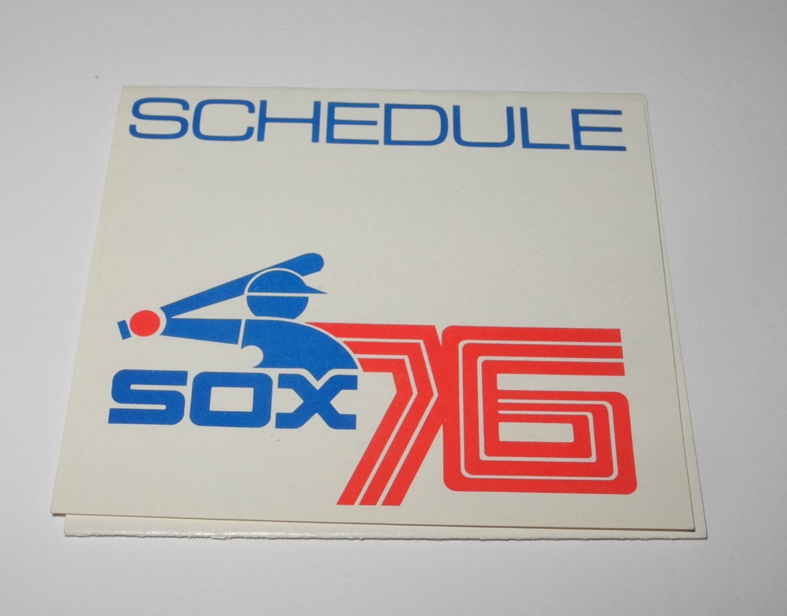 1976 Baseball Chicago White Sox McDonalds Advertising Schedule Media Program