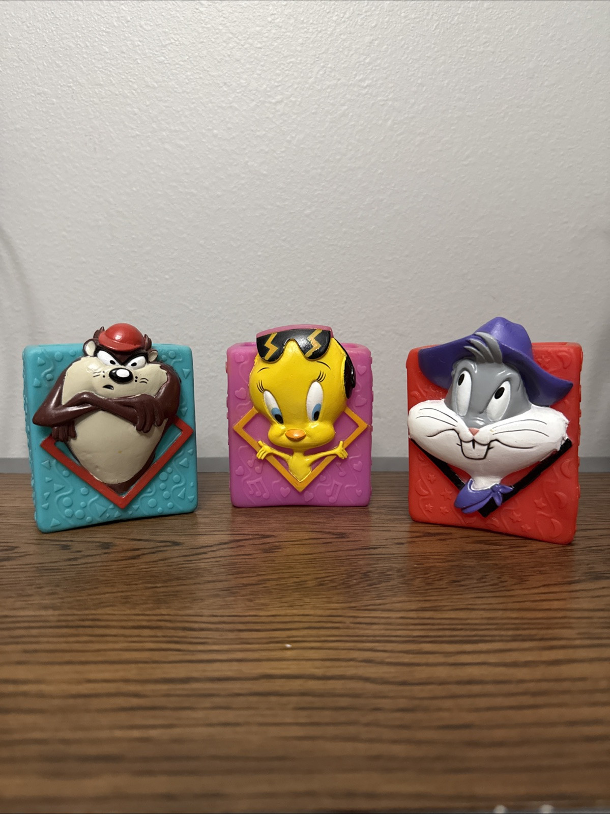 Vintage Tweety Taz Bugs Bunny Looney Tunes Juice Drink Box Pen Holder 1993