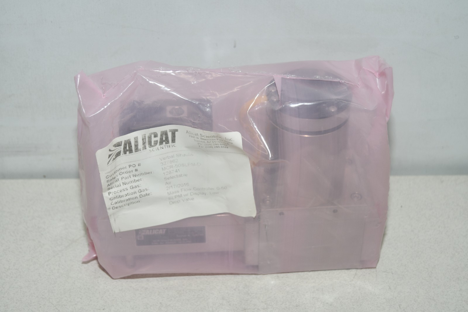 ^ Alicat Scientific MCR-50SLPM-D Mass Gas Flow Controller Gas Air #X8401