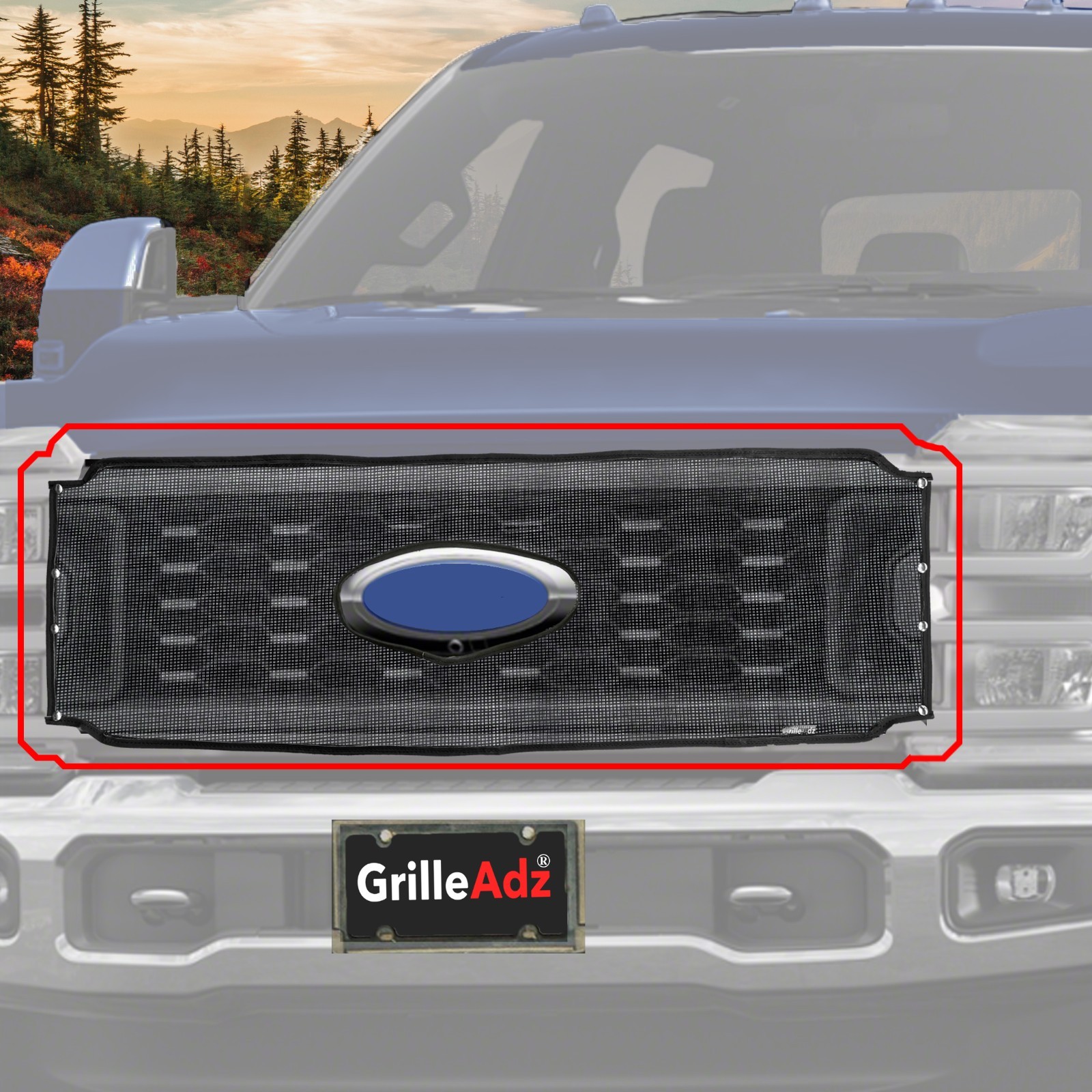 GrilleAdz® 2024 2025 FORD SUPER DUTY Series Narrow Solid Color Bug Screen 902-41