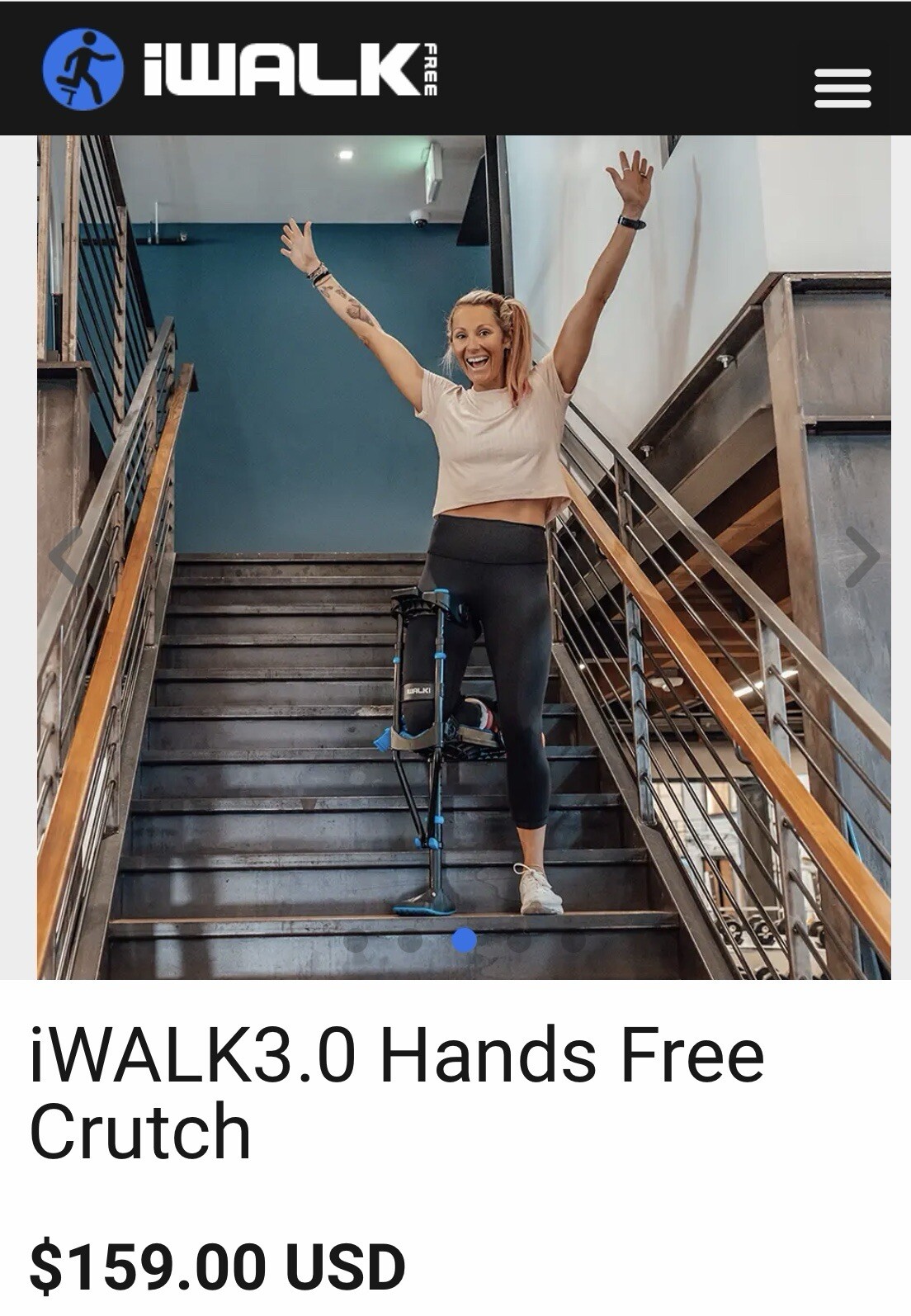 IWalk Hands Free Crutch.