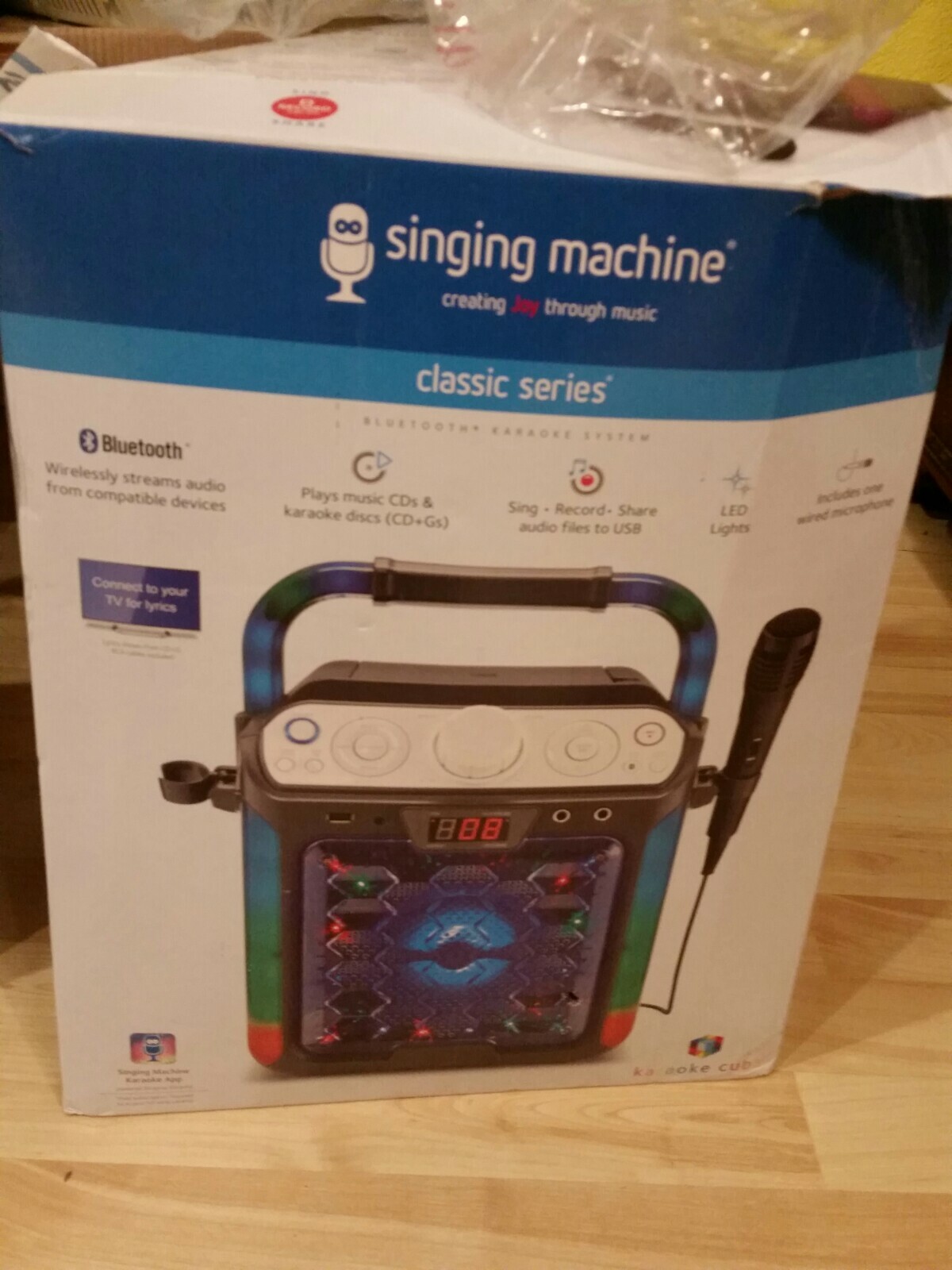 Singing Machine Karaoke Cube Multi-function Karaoke System with dancing lights