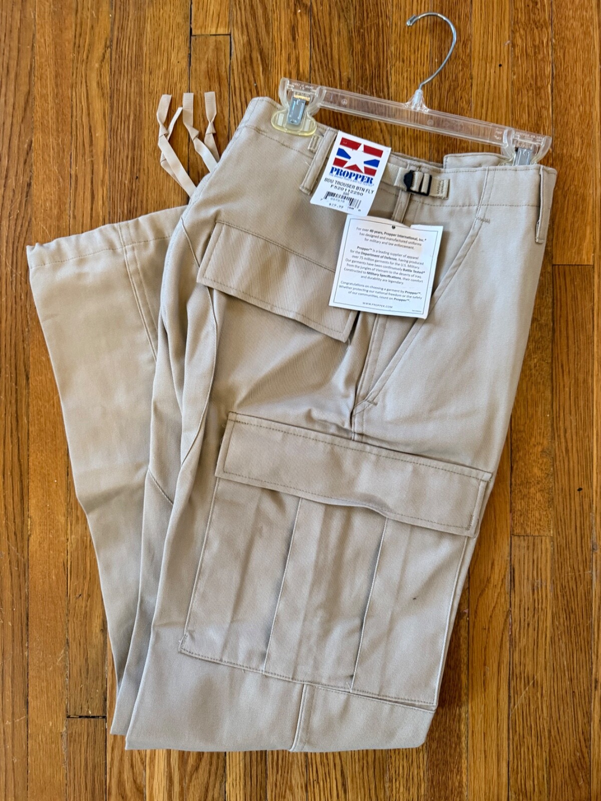 Propper BDU Trouser Khaki Button Fly Size X-Small Regular New!
