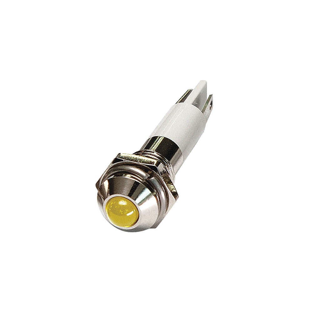 GRAINGER APPROVED 24M046 Raised Panel Light, Yellow, 24 V DC 24M046