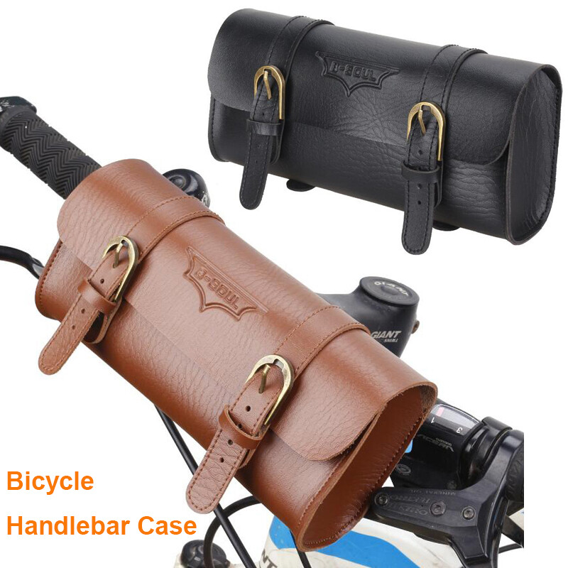 PU Waterproof Bike Front Tube Bag Bicycle Handlebar Front Frame Hanging Storage