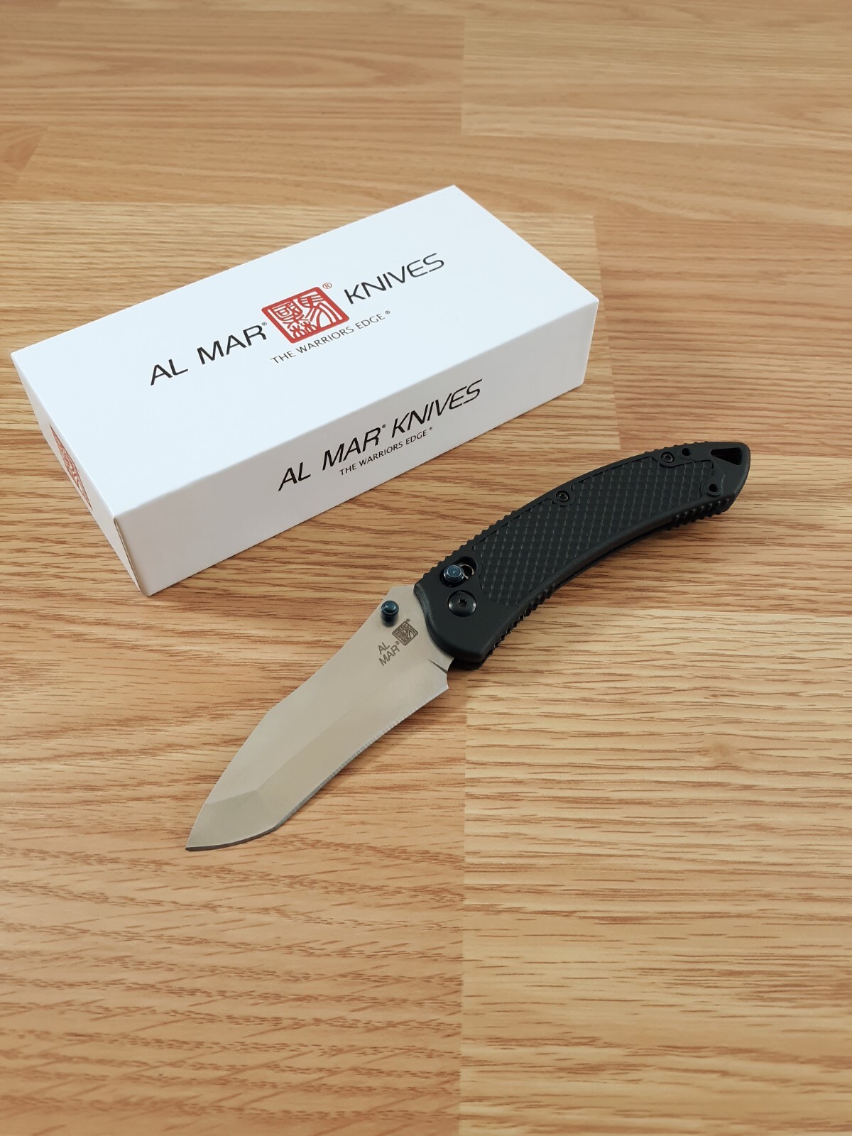 Al Mar Payara Folding Knife 3.25" Stainless Blade Black Textured ABS Handle