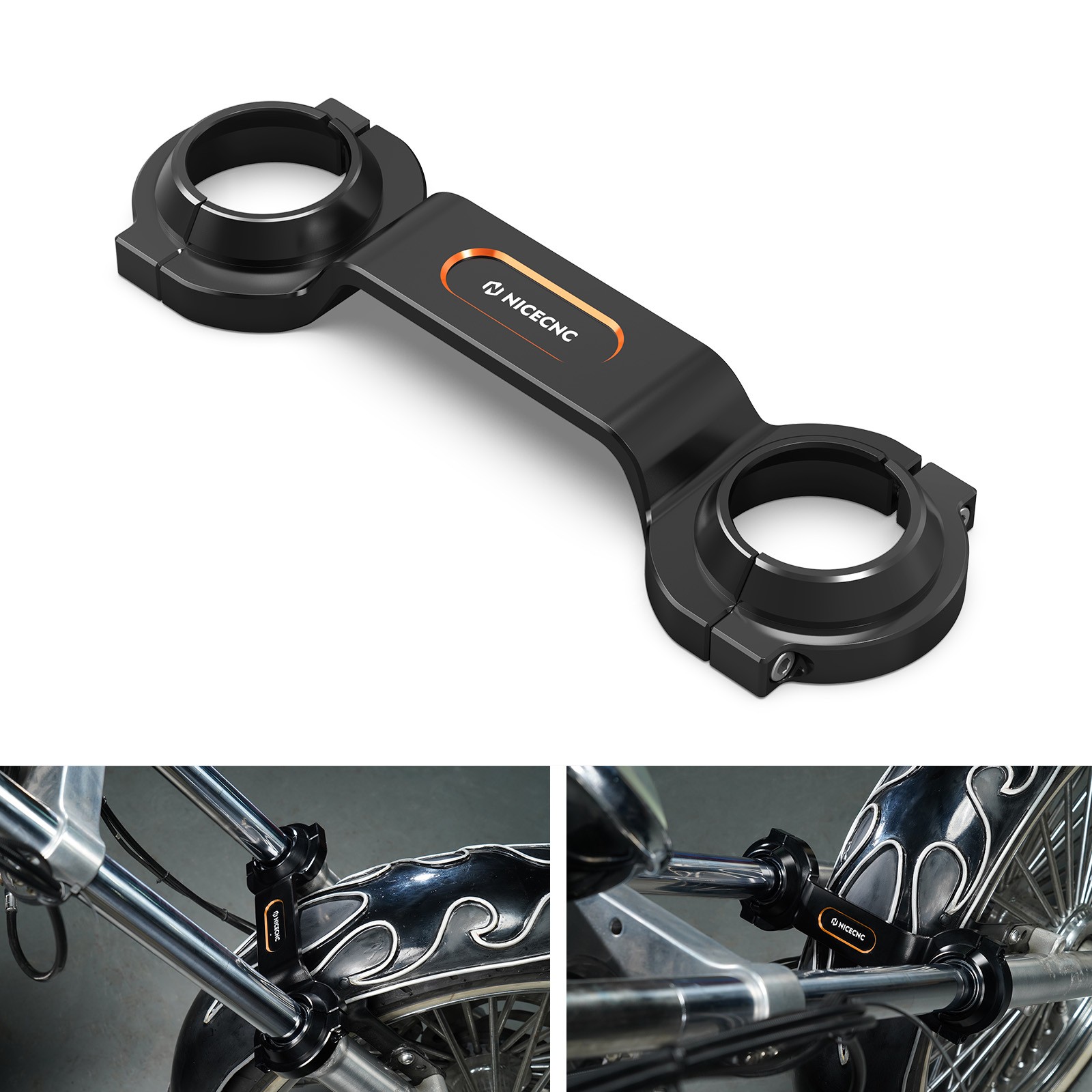 NICECNC Front Method Fork Brace Stabilizer For Harley Forty Eight XL1200X 10-15