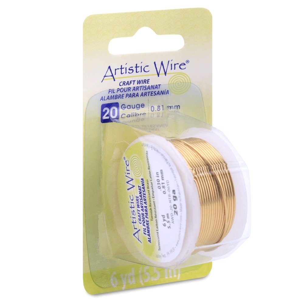 Artistic Wire Brass - 20 Gauge, 6yd