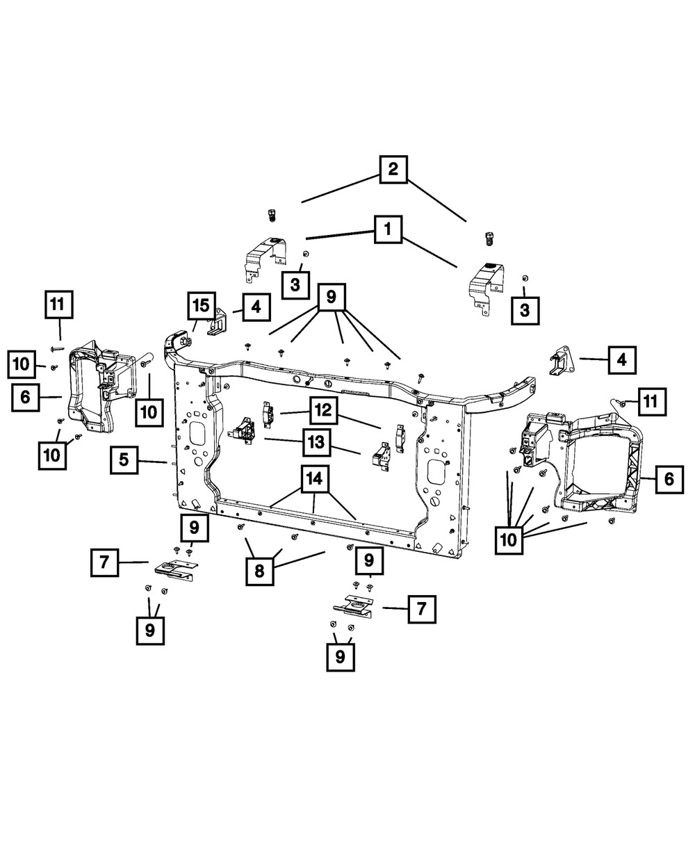 Genuine Mopar Radiator Support Bracket Right 68195880AA