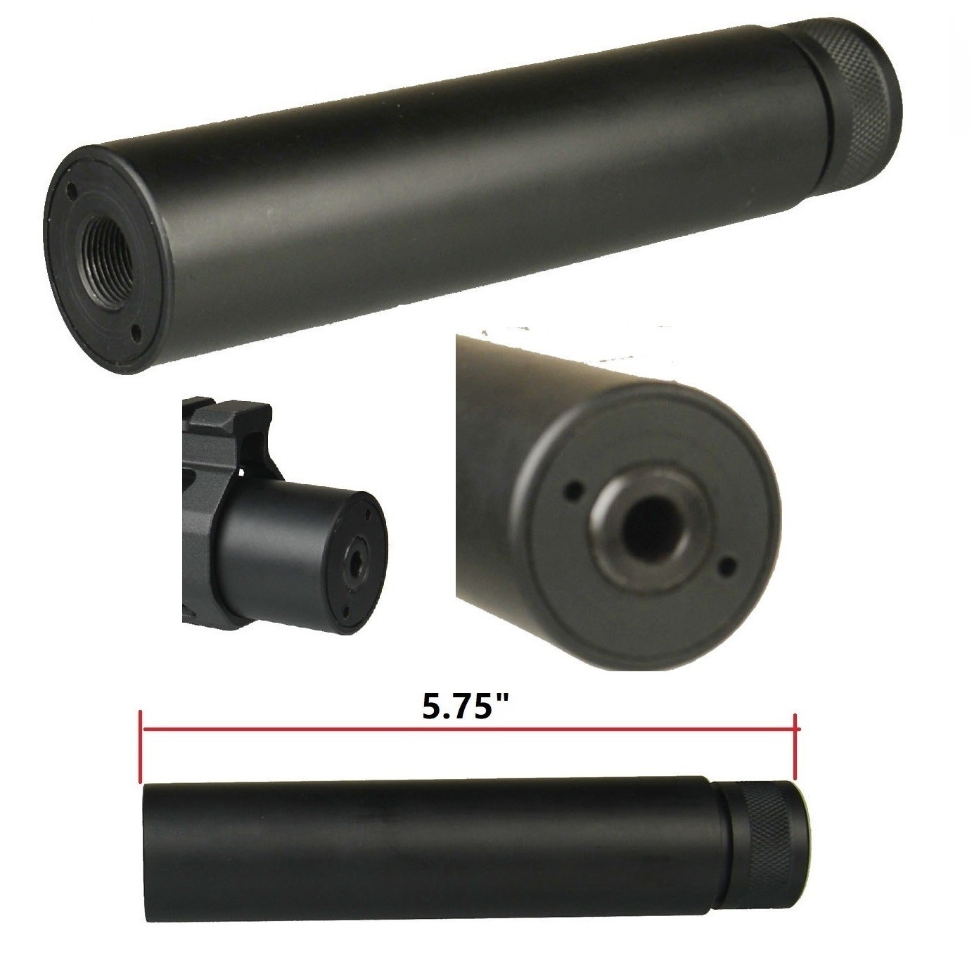 308 300 Slip Over 5/8x24 Barrel Cover Compensator Solid Tube Muzzle Brake