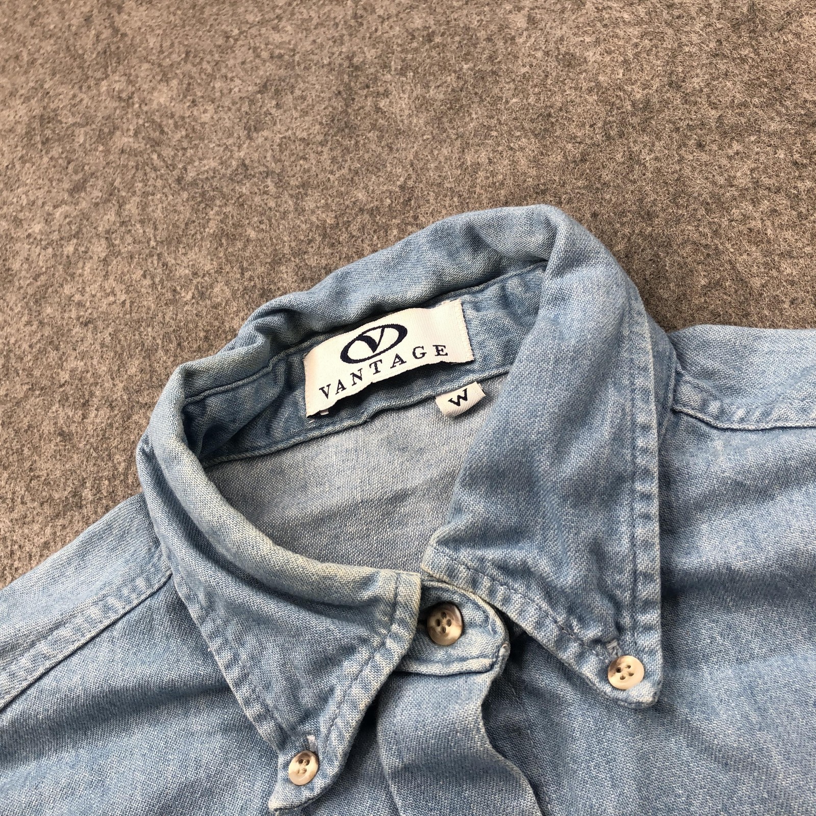 Vintage Diamond Jaxx Shirt Womens Medium Denim Light Blue MILB Baseball Button