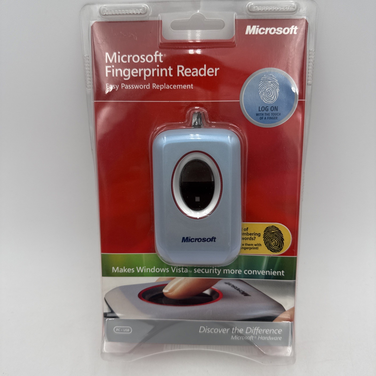 Microsoft Fingerprint Reader USB Port PC Computer Security Model 1033