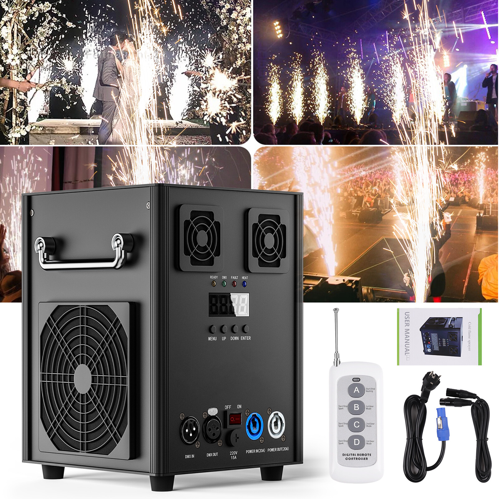 700W Cold Spark Firework Machine Stage Effect DMX Machine DJ Event Party Wedding