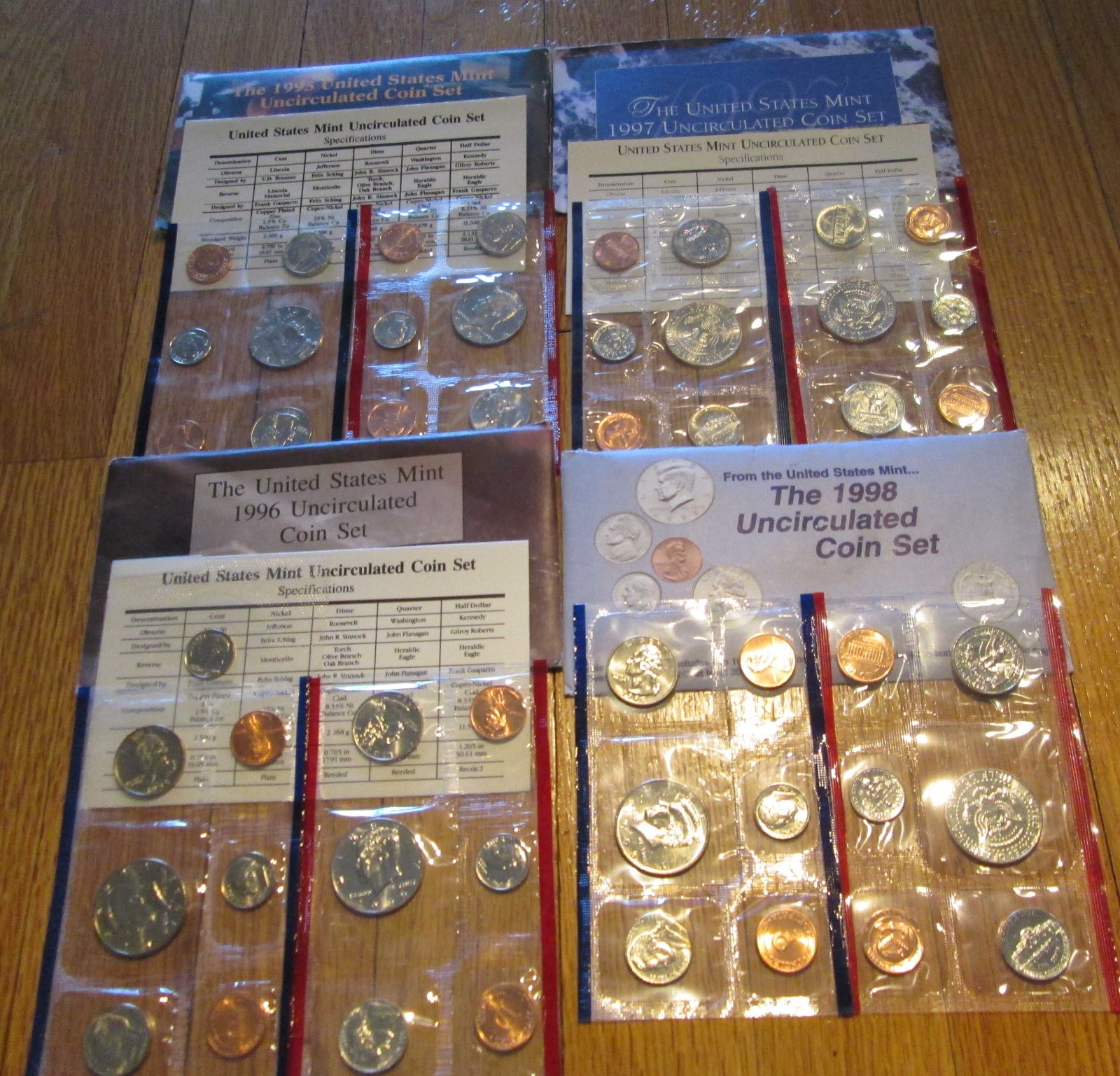 1968 - 2007 Mint Sets U.S. Mint 38 Sets P & D Uncirculated Mint Set Box and COA