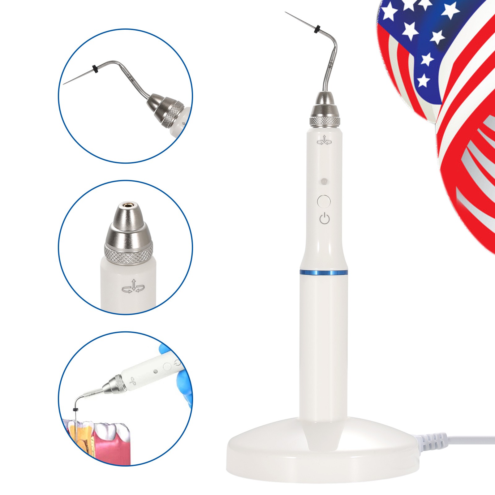 Dental Gutta Percha Obturation Endo Heated Pen +2 Tips