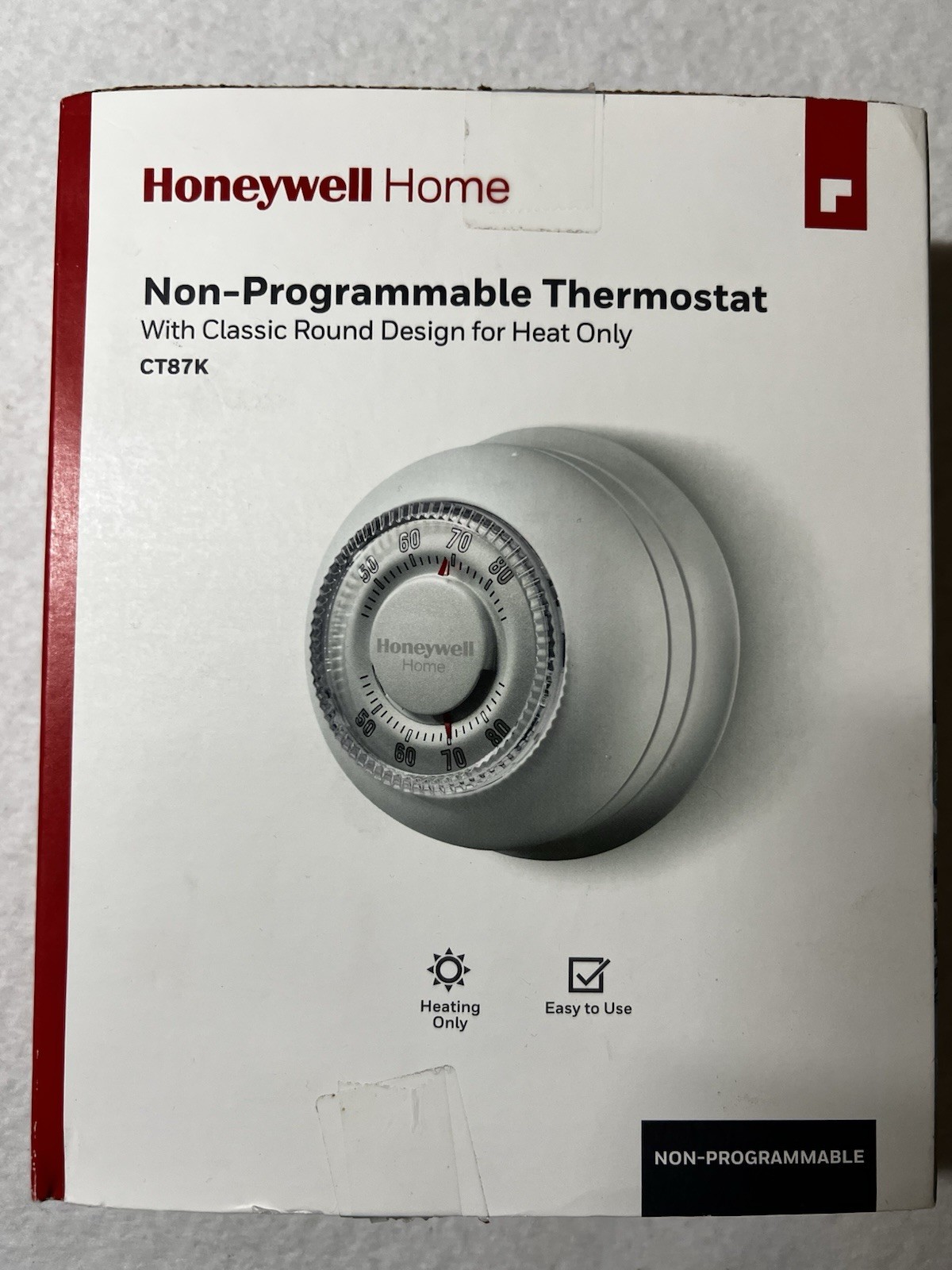 Honeywell CT87K1004 Manual Thermostat - Heat Only