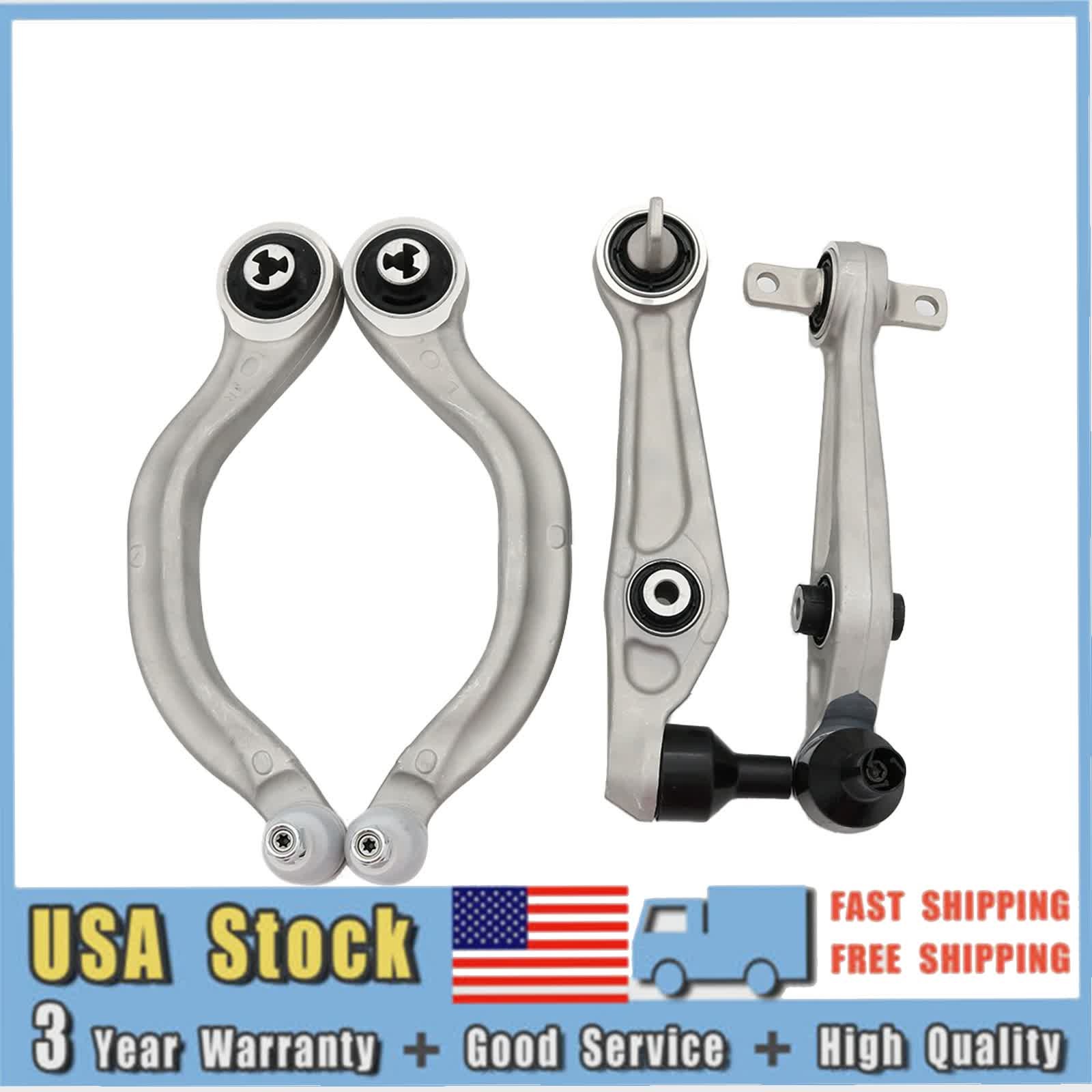 4x Front Left + Right Lower Control Arms Kit for 2017-2023 Tesla Model 3 Model Y