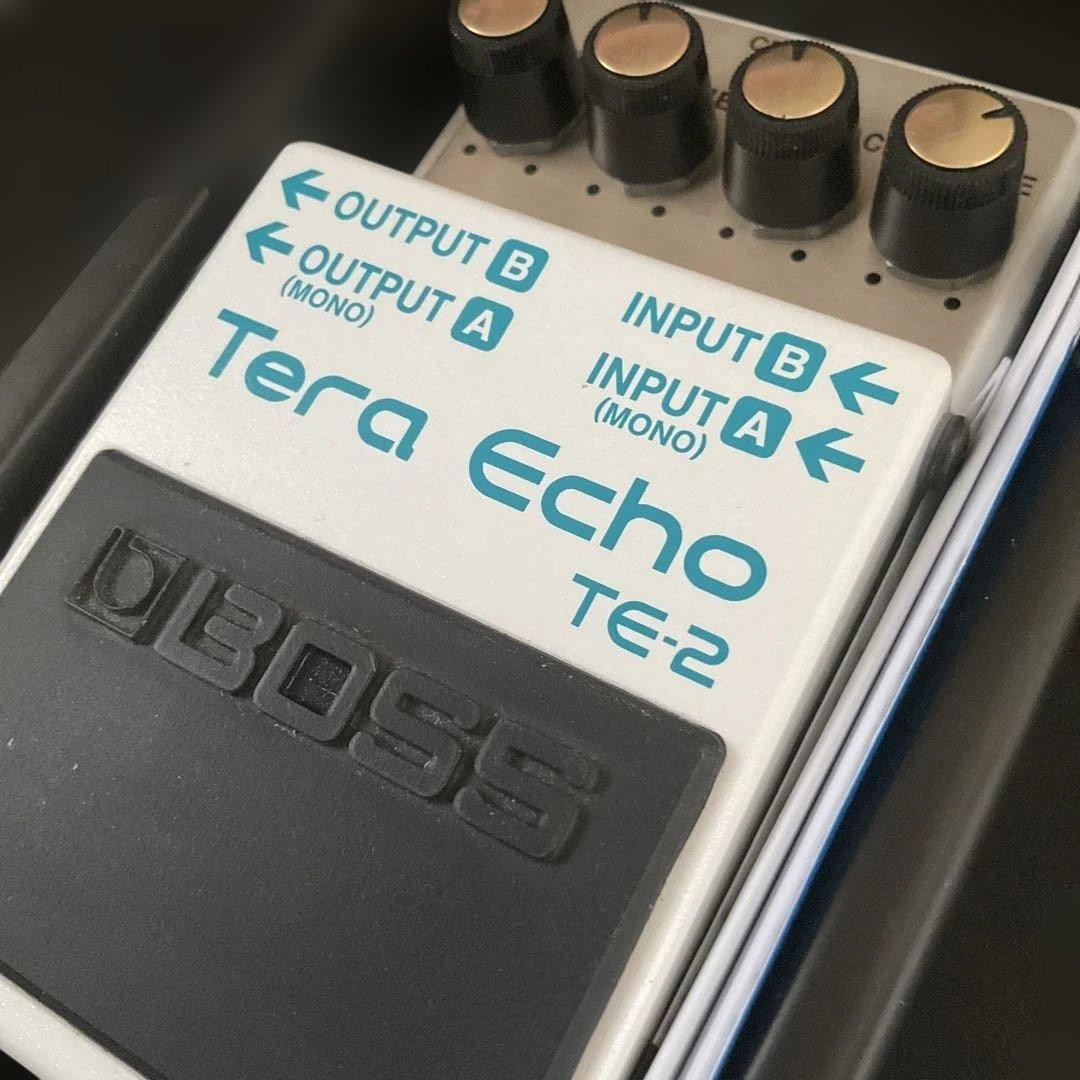 BOSS TE 2 Tera Echo Guitar Effects Pedal Stereo Delay Tested Working Japan Used