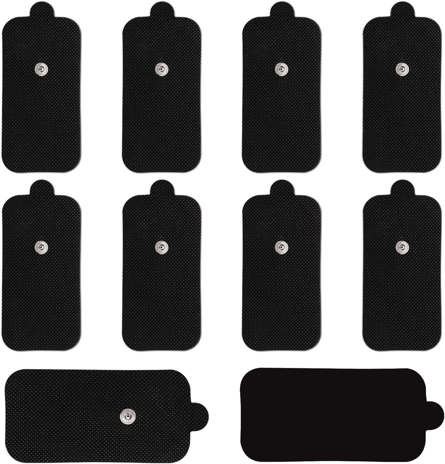 Upgraded 10-Pack TENS Unit Replacement Pads -  Large Size (2"X5") Stronger Self-