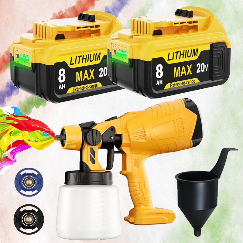 8.0Ah DCB206 Battery For DEWALT 20V Cordless Spray Gun Electric Paint Sprayer US