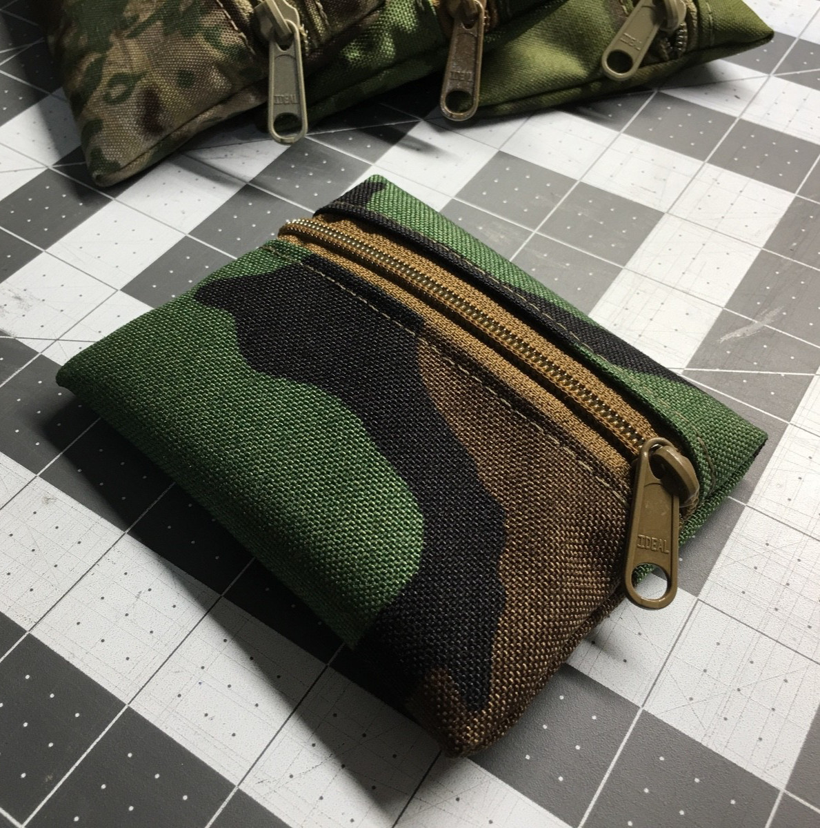 LIVESOUTSIDE M81 Woodland Camo Tactical Green Zipper Bag Micro USA Made Army EDC
