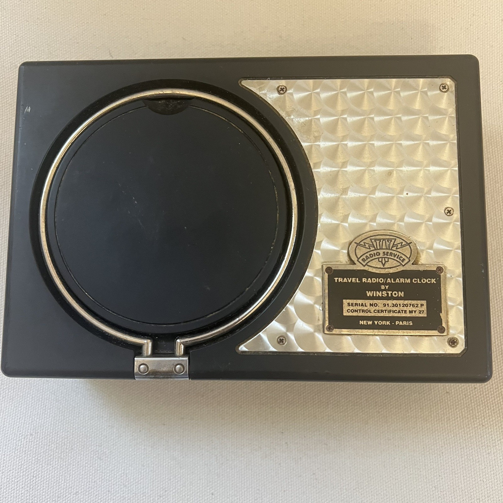 Winston AM FM Radio Marksman Creation PF Product Travel Radio Alarm Clock Untest