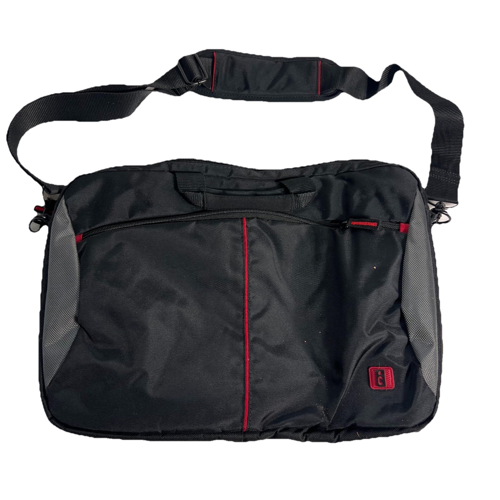 16” X 12” Padded Laptop Case Crossbody Messenger Strap Adjustable Black