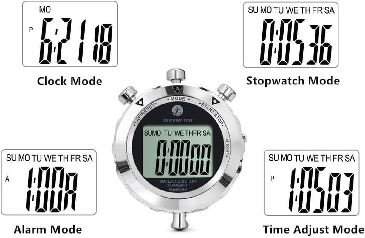 Stopwatch Timer, Digital Stop Watch with 0.01Second & 0.001Second Timing, Metal