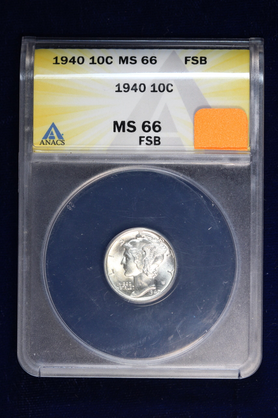 1940 Mercury Dime ANACS MS 66 FSB 41SC