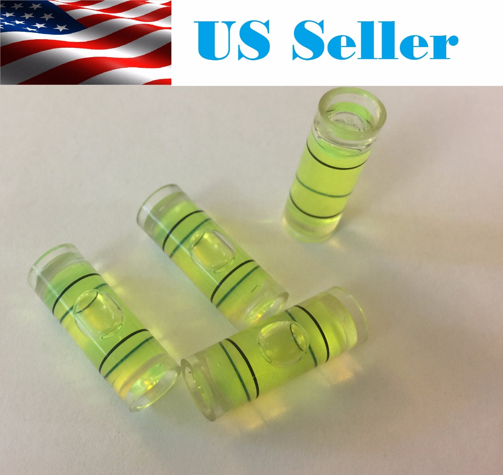 4 PCs Acrylic Tube Bubble Spirit Level Vial Measuring Instrument D 8mm L 22mm