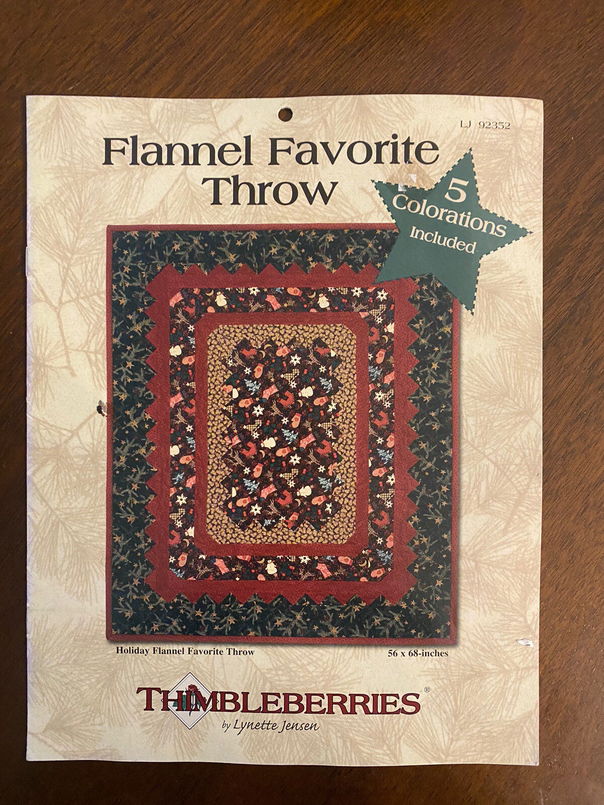 Flannel Favorite Throw By  Thimbleberries Quilt Pattern For 56 X 68 Inch Quilt