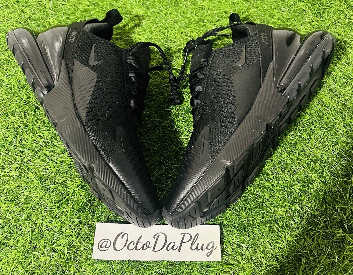 Nike Air Max 270 Triple Black Mens Sizes nby AH8050-005