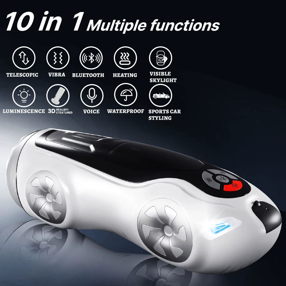 Bluetooth Automatic Male Masturbator Cup Telescopic Heating Stroker Lubricants