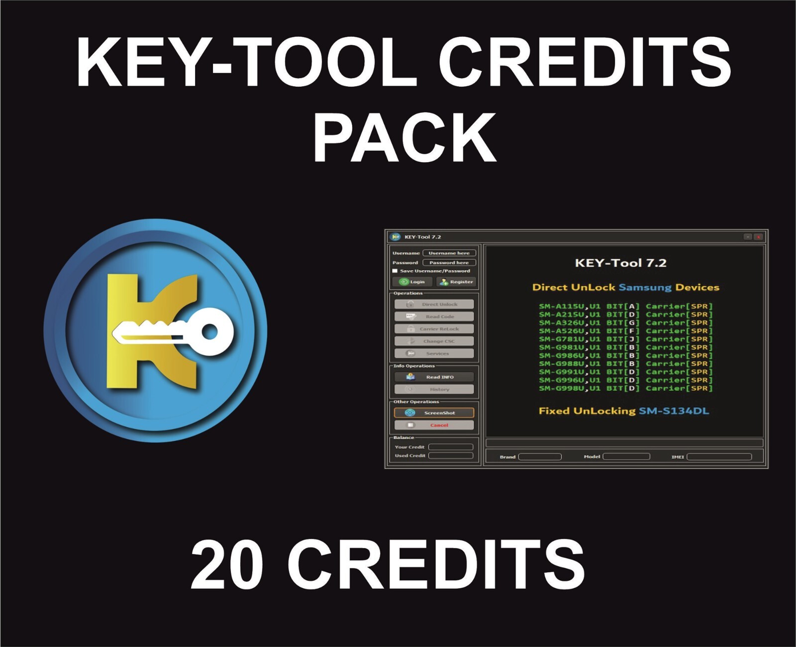 Key Tool, Credit Pack, 20 Credits