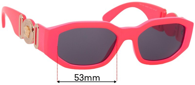 SFx Replacement Sunglass Lenses fits Versace Medusa Biggie MOD. 4361 - 53mm Wide