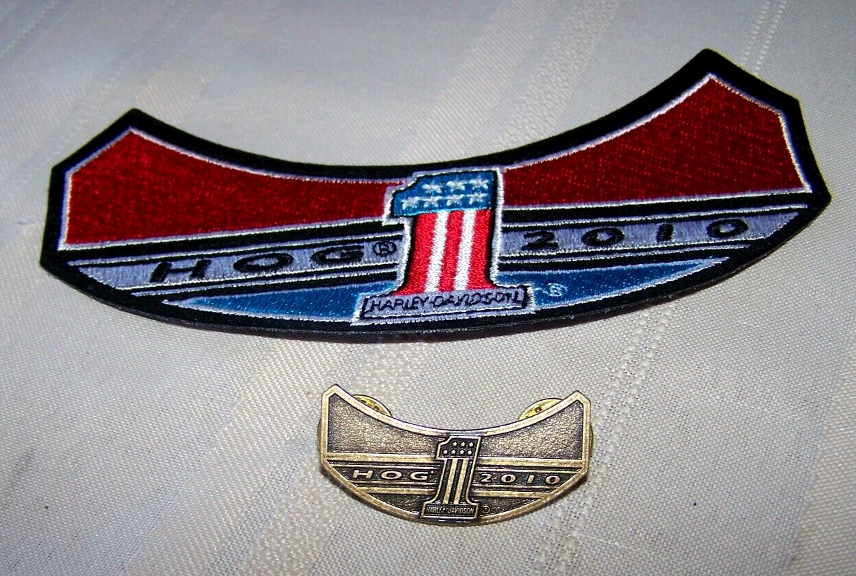 H.O.G. Harley Owners Group Patch And Pin 2010 HOG HARLEY DAVIDSON NEW HD Vest