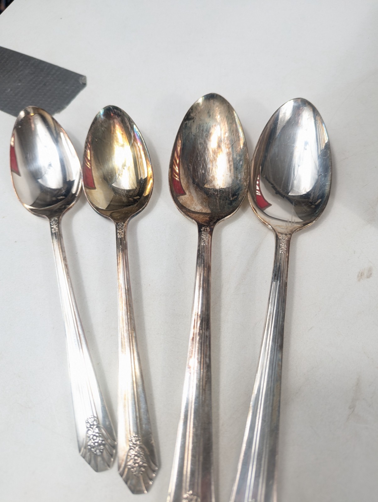 Rogers & Sons Lillianne Silverplate Flatware Silverware Set 43Pc Wood Case