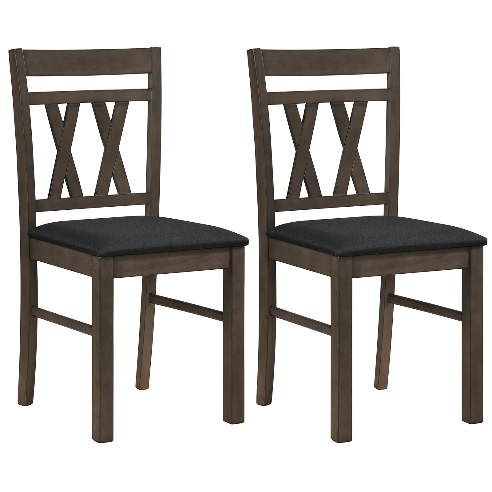 Dining Chairs Set of 2 w/Solid Rubber Wood Frames for Dining Room, Living Room