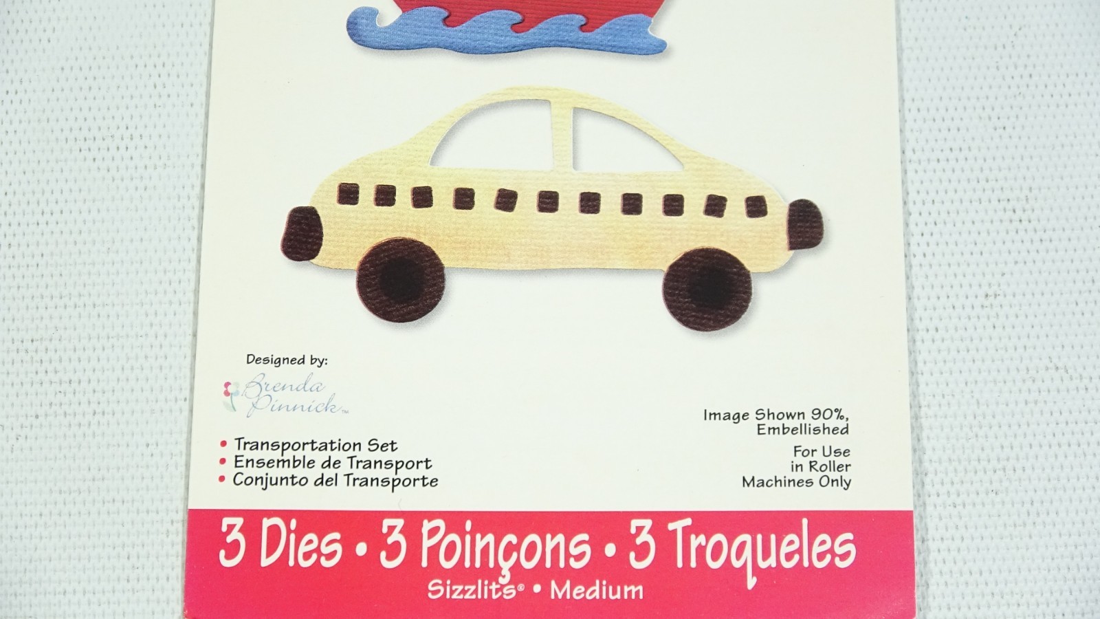 2009 Sizzix 3 Die Set Transportation Set 656372