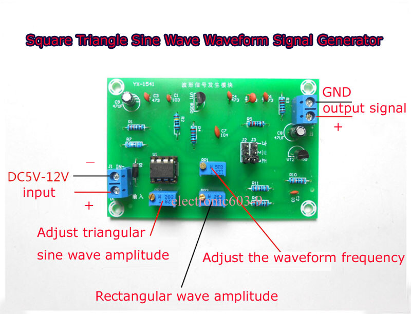Square Wave Triangle Wave Sine Wave Waveform Signal Generator DIY Kits