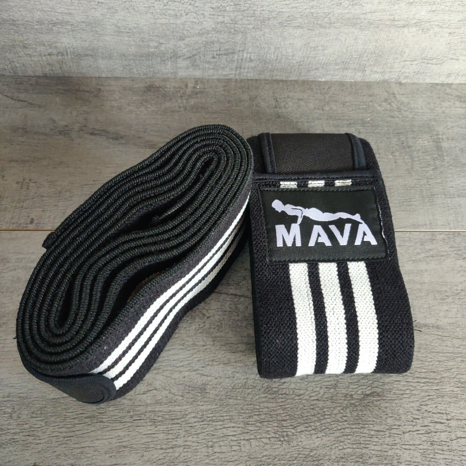 MAVA Heavy Duty Weight Lifting Knee Wraps with Valcro Straps