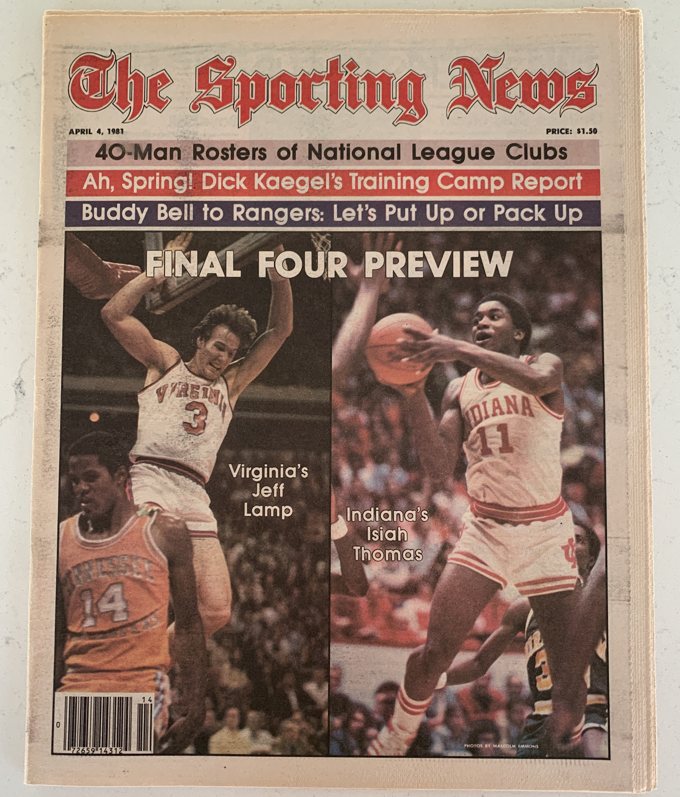 The Sporting News April 4, 1981 Isiah Thomas Indiana Hoosiers Final Four (B36)