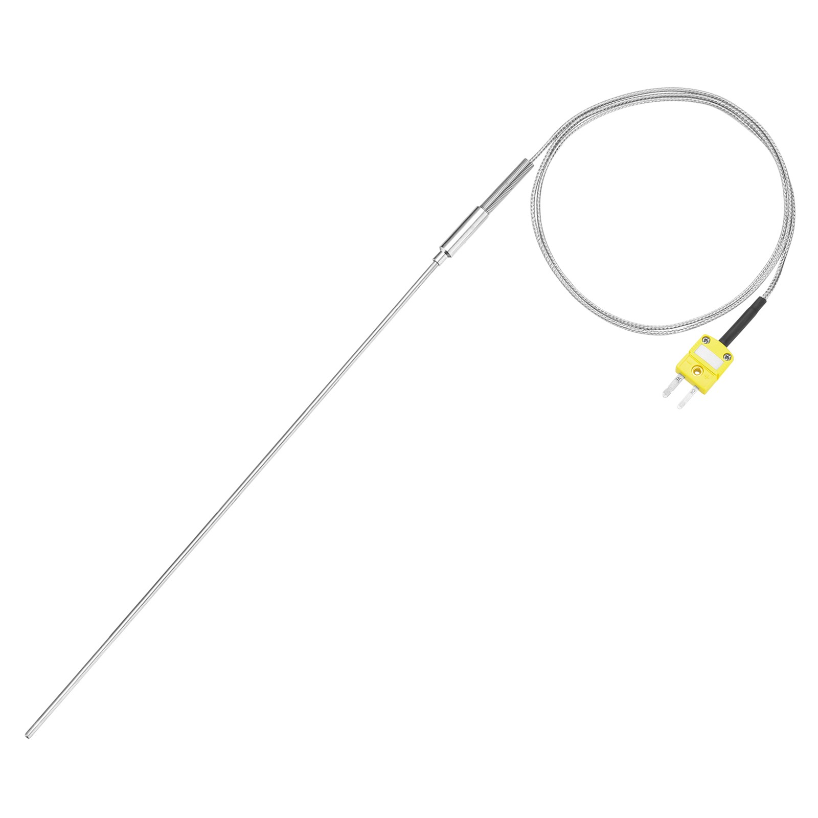 K Type Thermocouple with Plug,Temperature Sensor -50 to 1100°C 2.5x450mm 3.3ft