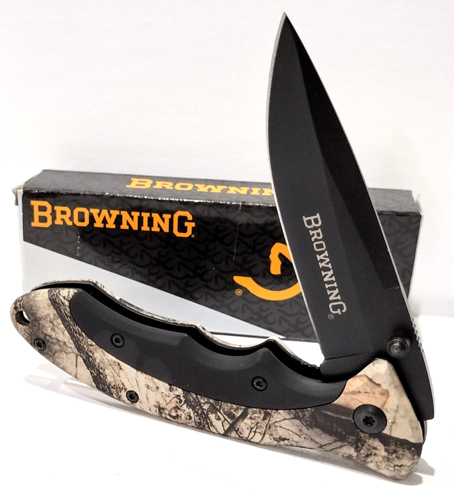 Browning Model 276 Mossy Oak Tree Stand Camo Drop Point Hunting Pocket Knife EDC