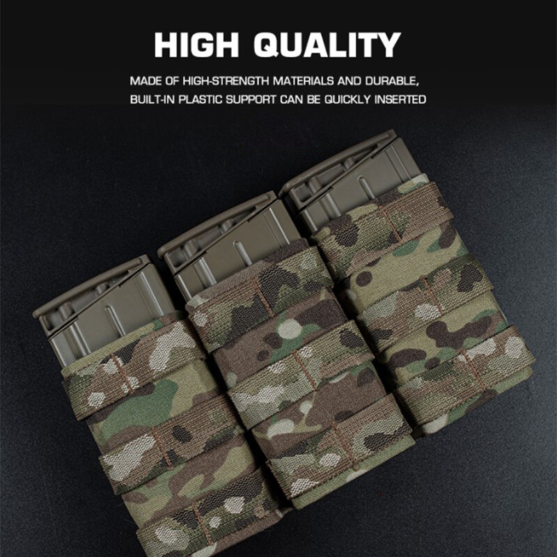 Wosport Tactical Mag Pouch Triple Mag Carrier FAST 7.62mm MOLLE Pouch Military